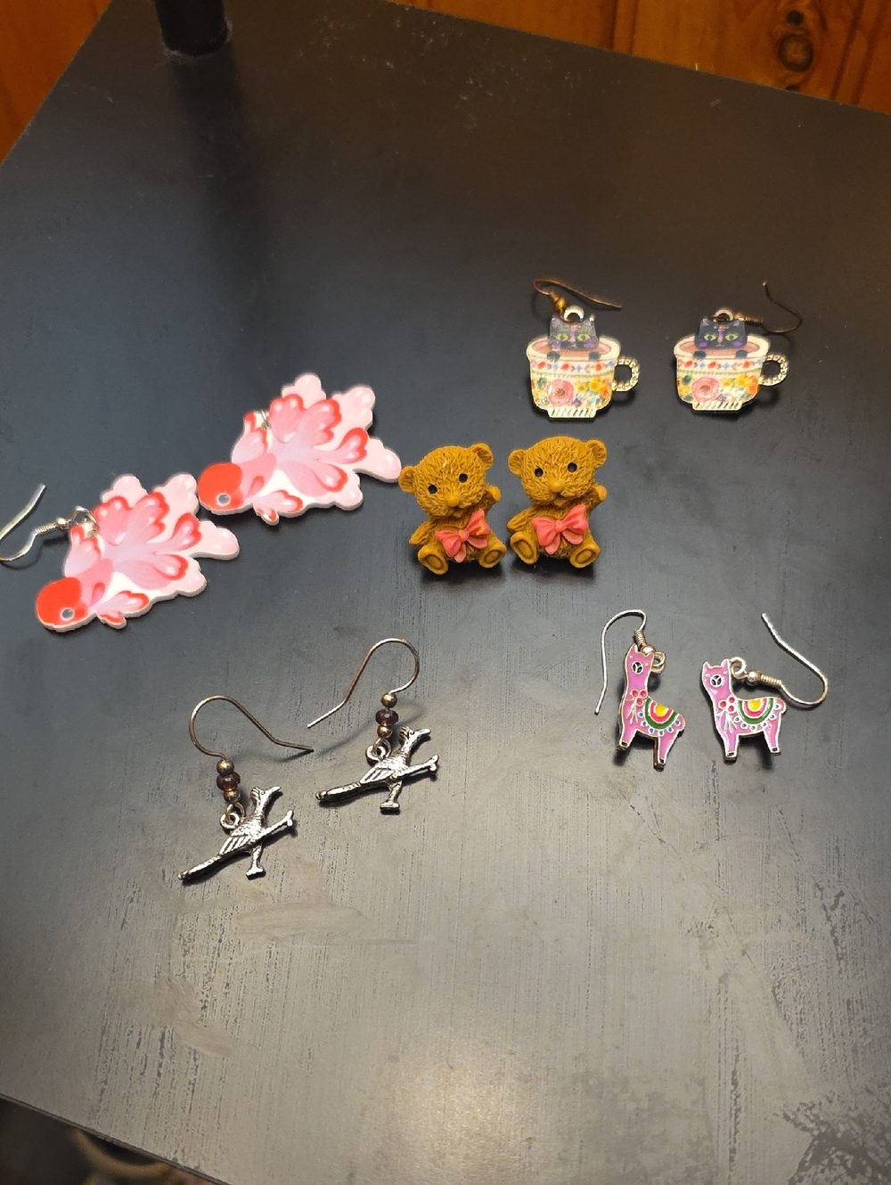 Kids Pink Fish Dangle Earrings - Unbranded